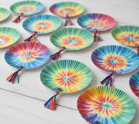 1. Coffee Filter Rainbow Bookmarks