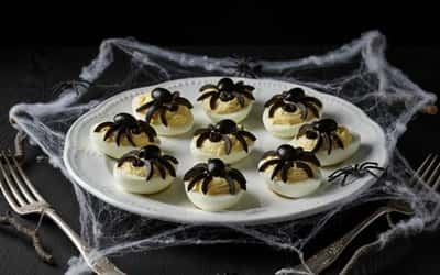 1. Creepy Crawly Deviled Eggs
