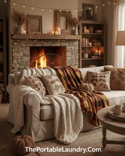 1. Layered Throw Blankets