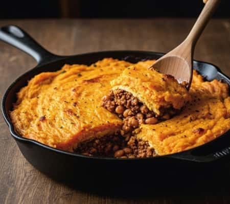 1. Smoky Black Bean and Sweet Potato Shepherd's Pie