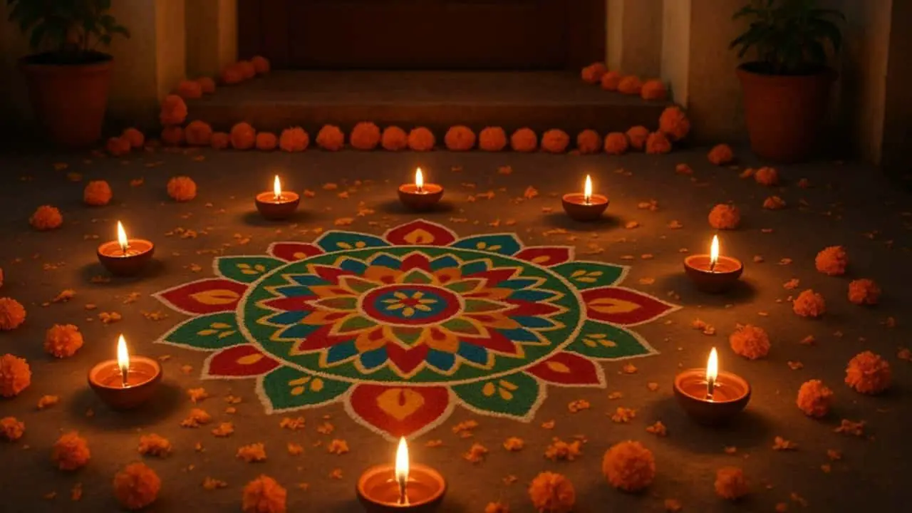 10 Unique Diwali Rangoli Design Ideas For This Diwali - featured