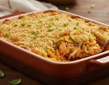 10. Buffalo Chicken Zucchini Mac and Cheese