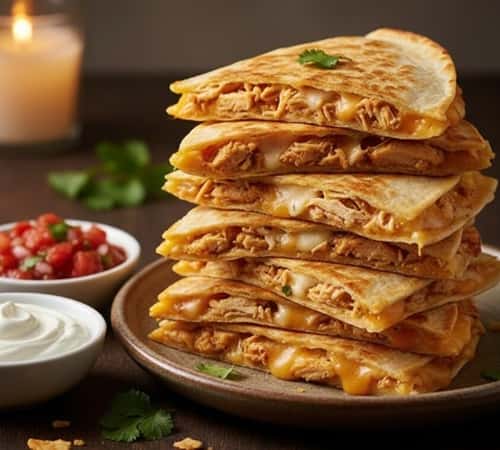 10. Cheesy Chicken Quesadillas