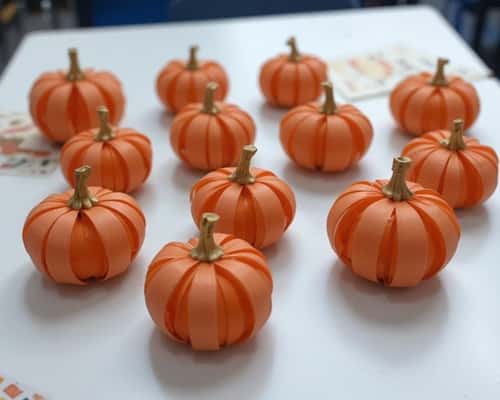 10. Mini Paper Pumpkins for Kids