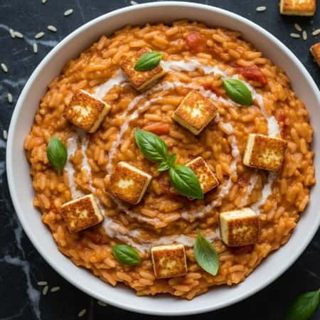 10. Paneer Makhani Risotto (Creamy Perfection)