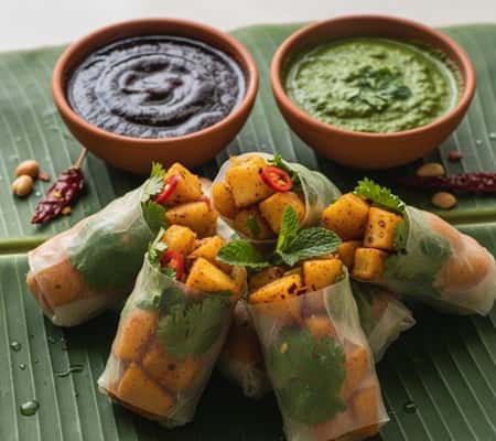 11. Samosa Spring Rolls (The Hybrid Hit)