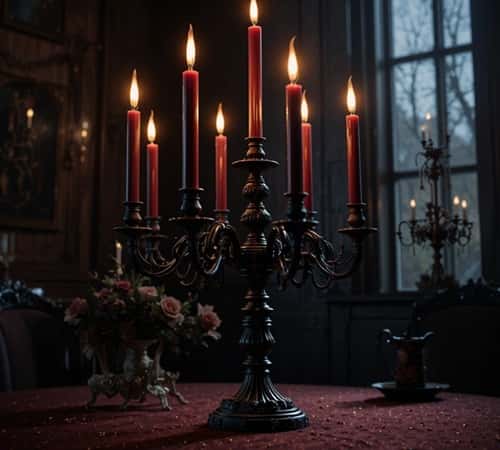 12. Black Tapered Candelabra
