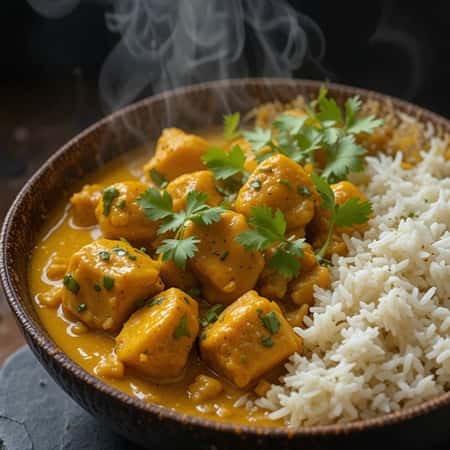 12. Coconut Curry Chicken with Rice