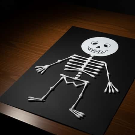12. Skeleton Q-Tip Art
