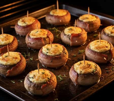 13. Bacon-Wrapped Stuffed Mushrooms