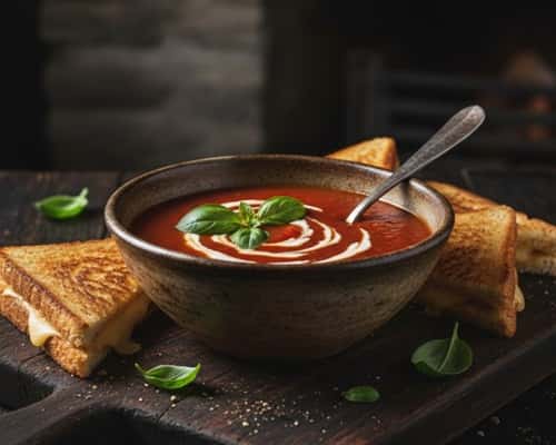 13. Roasted Red Pepper and Tomato Basil Soup