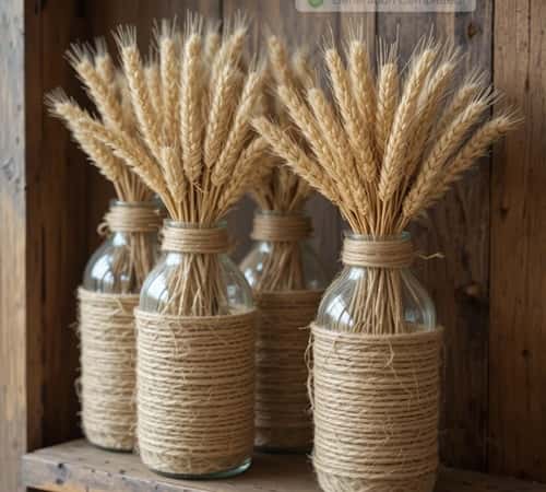 14. Rope Wrapped Bottles