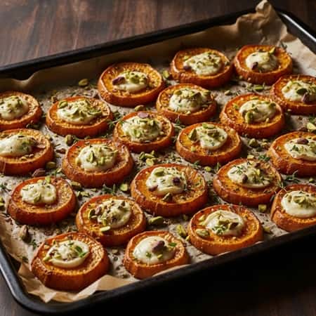 14. Spiced Sweet Potato Rounds with Goat Cheese