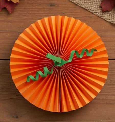 2. Accordion Fold Paper Pumpkin