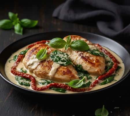 2. Creamy Tuscan Chicken Breasts