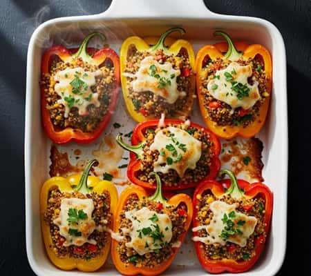 2. Crunchy Quinoa-Stuffed Bell Peppers with Hidden Veggies