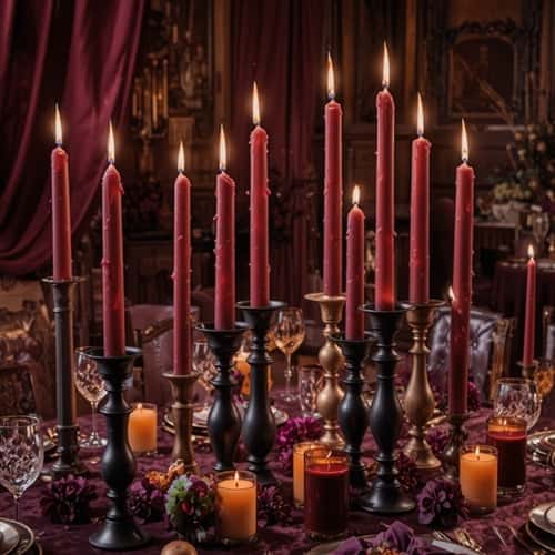 3. Candlelight in Burgundy and Blood Orange