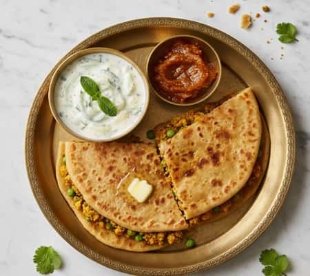 3. Keema Gobhi Stuffed Parathas (Meatless Magic)