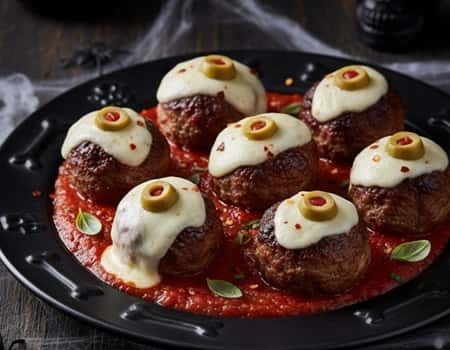 3. Monster Meatball Eyeballs