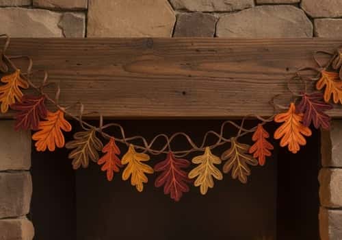 3. Quilled Oak Leaf Garland
