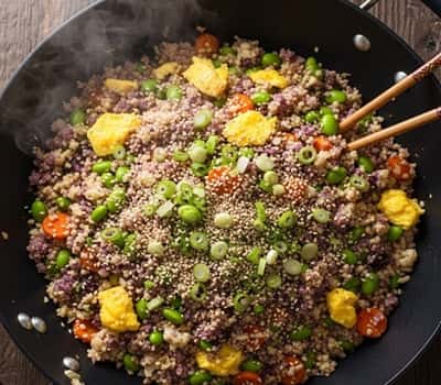 4. Asian-Inspired Cauliflower Rice Stir-Fry with Edamame