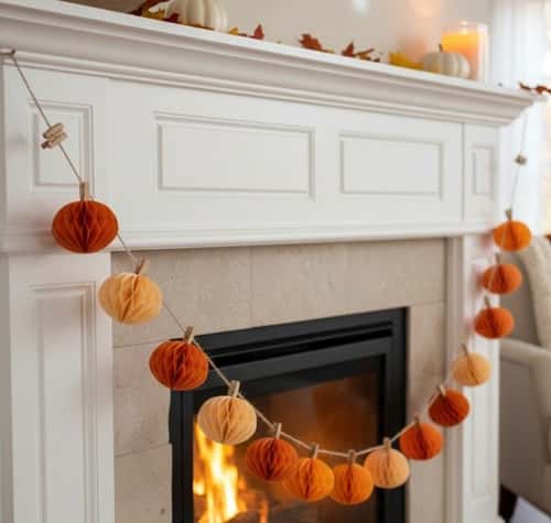 4. Layered Paper Pumpkin Garland