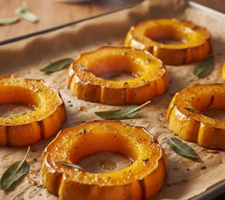 4. Maple-Dijon Roasted Acorn Squash Rings