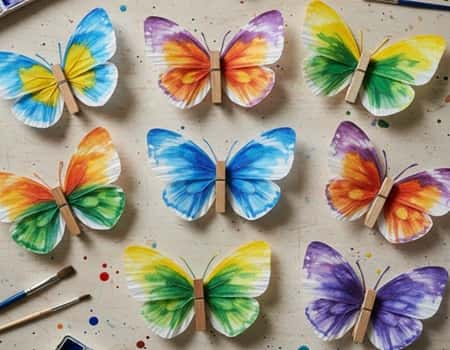 6. Butterfly Coffee Filter Art