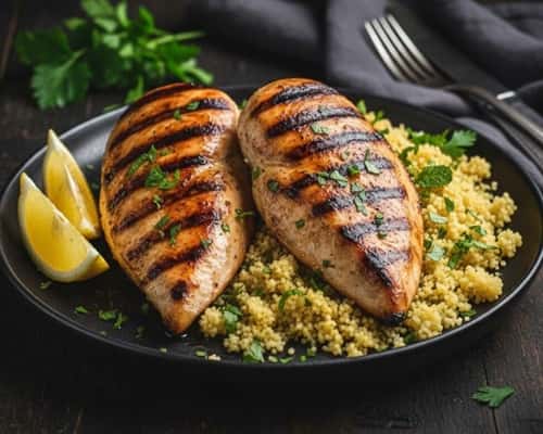 6. Lemon Herb Grilled Chicken with Couscous