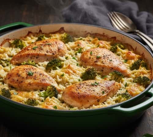 7. Chicken and Rice Bake with Broccoli