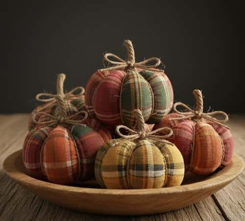 7. Fabric Pumpkin Bowl Fillers