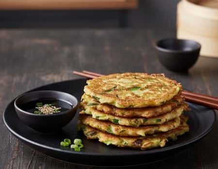7. Korean-Style Zucchini Pancakes (Hobak Jeon)