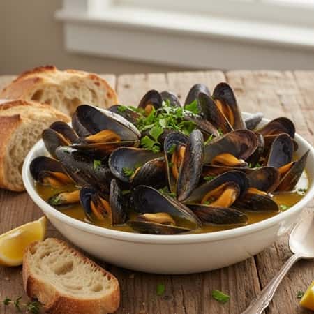 7. Oktoberfest Beer-Steamed Mussels