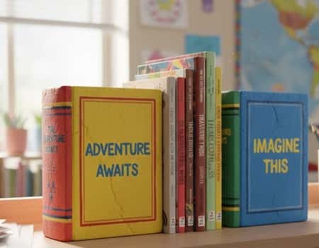7. Personalized Bookends from Bricks