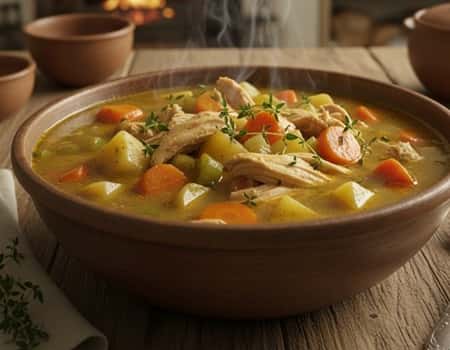 7. Rustic Chicken Stew with Vegetables