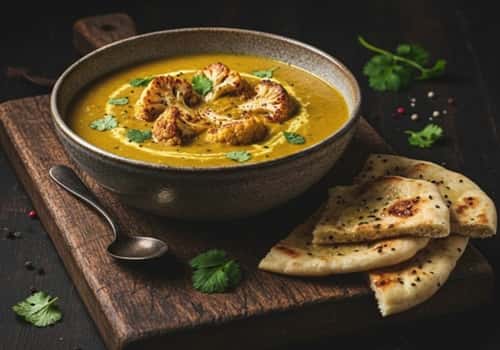8. Curried Lentil and Cauliflower Soup