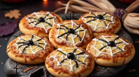 8. Spiderweb Pizza Bites