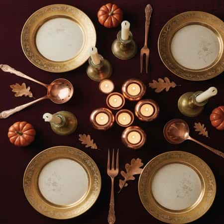9. Copper and Gold Accent Pieces