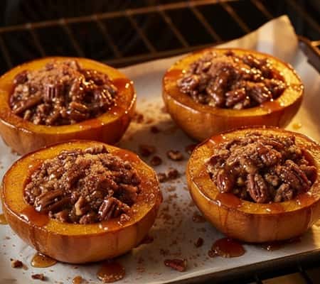 9. Maple-Bourbon Acorn Squash with Pecans
