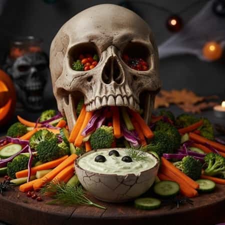9. Skull Veggie Platter
