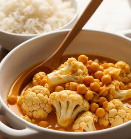 9. Thai-Inspired Coconut Curry with Cauliflower and Chickpeas