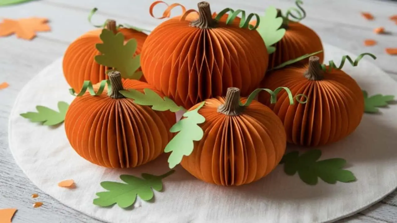 DIY Paper Pumpkin Crafts - featured