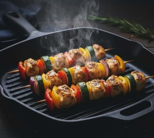 Instructions To Make Grilled Chicken Skewers Dinner