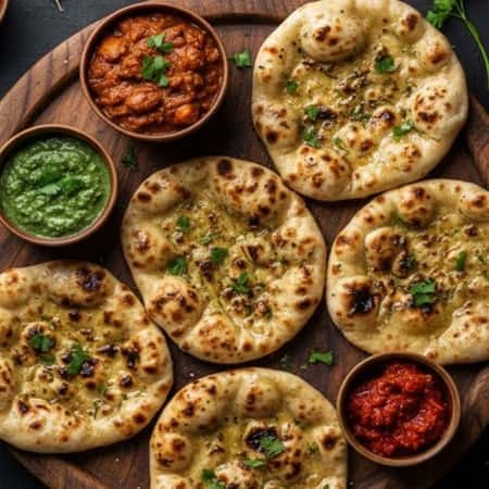 Naan bread recipe - served