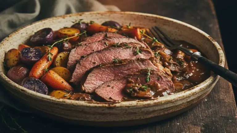 Unique Cream of Mushroom Beef Roast Crockpot Recipe - featured