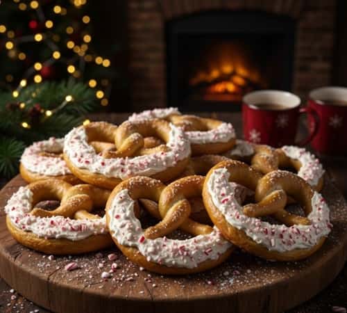 1. Candy Cane Cream Cheese Pretzels