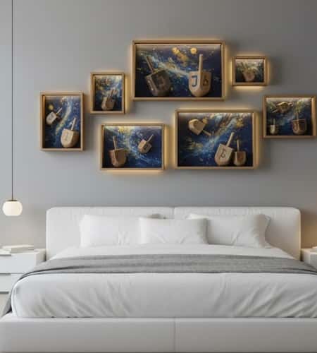 1. Dreidel Shadow Box Display Wall