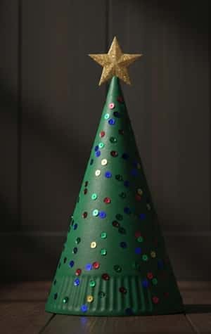 1. Paper Plate Christmas Tree Cones
