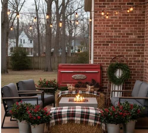 1. The Vintage Truck Bed Winter Wonderland Setup