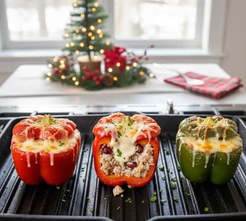 10. Grilled Stuffed Bell Peppers with Turkey and Wild Rice